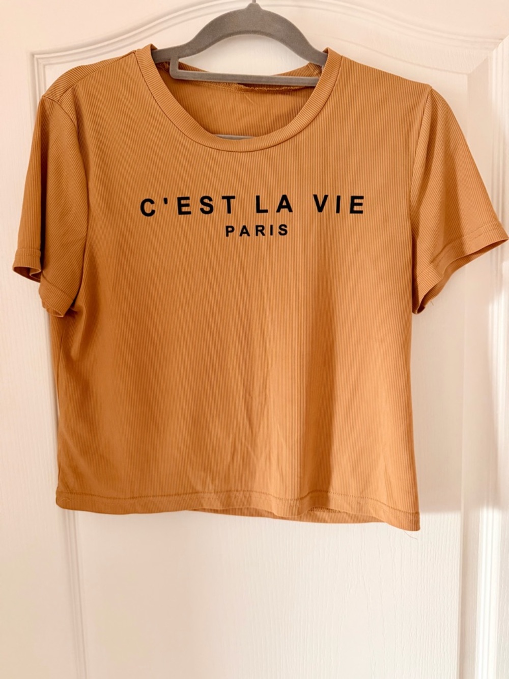 Women's Short Sleeve Tee - Tan - Paris